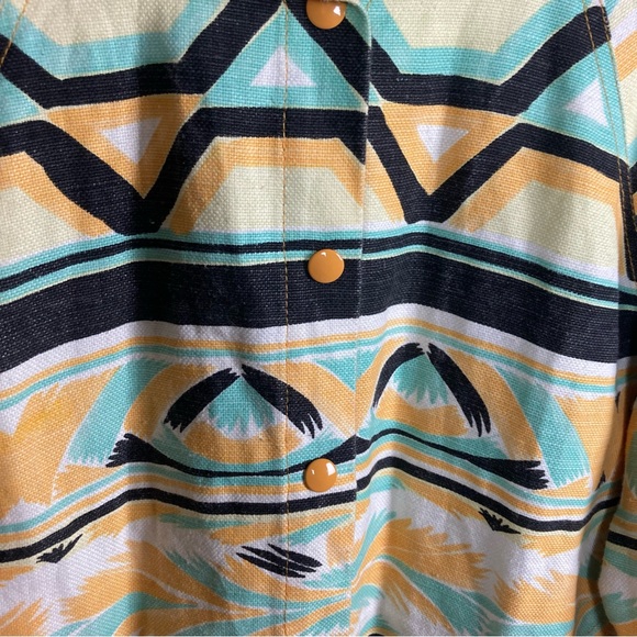 Emilio Pucci Blouse top extra small Peplum Snap up southwestern western vintage - Picture 6 of 12